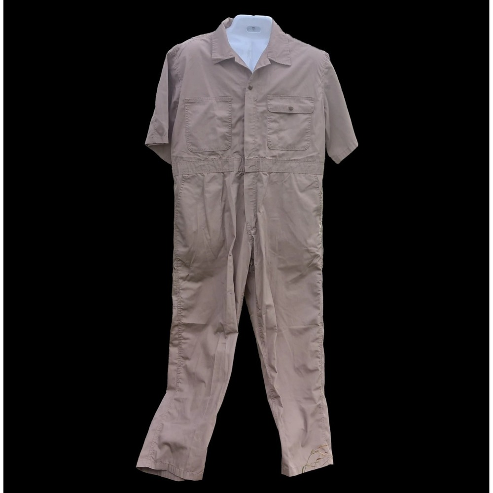 Key Brand Beige Carpenter Mechanic Construction Work Coveralls Men Size: XLS